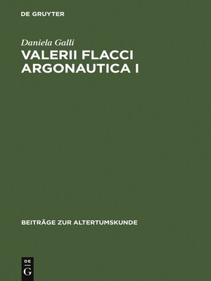 cover image of Valerii Flacci Argonautica I
